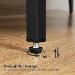 HOOBRO Side Tables With 2 Shelves, Set Of 2 End Tables, Nightstands For Tight Spaces, Tempered Glass Bedside Tables, Modern Metal Frame, For Office, Bedroom, Living Room, Study, Black BK76BZP201 -Best Furniture Store 51XDURxnfwL