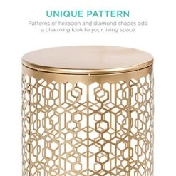 Best Choice Products Metal Accent Table, Set Of 2 Decorative Round End Tables Nightstands, Coffee Side Tables For Living Room Bedroom Office, Nesting - Gold -Best Furniture Store 51XccVRfamL