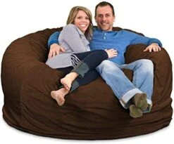 ULTIMATE SACK 6000 (6 Ft.) Bean Bag Chair Cover In Multiple Colors: Cover ONLY. (6000, Navy Suede) -Best Furniture Store 51Xnr3le9SL. AC