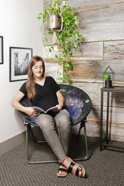 Zenithen Limited Indigo Bunjo Bungee Dish Chair For Dorms, Living Rooms, And Bedrooms (Pack Of 1, Indigo) -Best Furniture Store 51Xqoh6a9FL