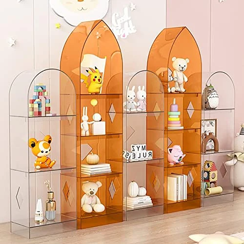 EYCIEROT Acrylic Bookshelf, Kids Study Shelf,Multi-Layer Options, Multi Colors, Sturdy And Transparent, Suitable For Bedroom Study Living Room,Gray,S 2 EYCIEROT Acrylic Bookshelf, Kids Study Shelf,Multi-Layer Options, Multi Colors, Sturdy And Transparent, Suitable For Bedroom Study Living Room,Gray,S - Image 2