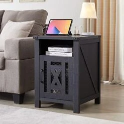 JXQTLINGMU End Table With Charging Station, Beside Table With Stroage Cabinet And Open Storage For Livingroom, White 18 JXQTLINGMU End Table With Charging Station, Beside Table With Stroage Cabinet And Open Storage For Livingroom, White -Best Furniture Store 51YlObTGLLL. AC