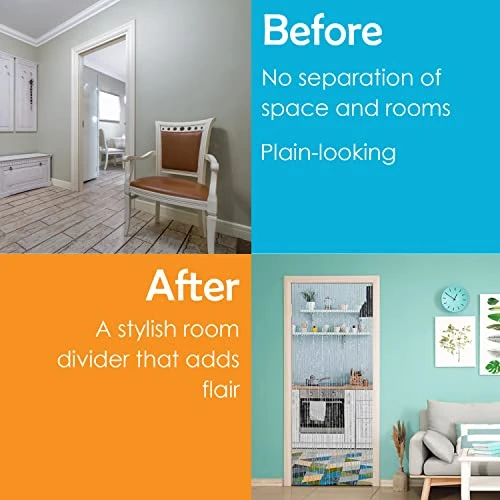 Crystal Beaded Curtains For Doorways, Room Divider, 6’ X 3’, 1 PC, Clear Beads, Privacy Screen, Curtain At Door, Kids, Bedroom, Closet, Diamond Cut, Separator, Hanging Bohemian Partition | Houseables 5 Crystal Beaded Curtains For Doorways, Room Divider, 6’ X 3’, 1 PC, Clear Beads, Privacy Screen, Curtain At Door, Kids, Bedroom, Closet, Diamond Cut, Separator, Hanging Bohemian Partition | Houseables - Image 5