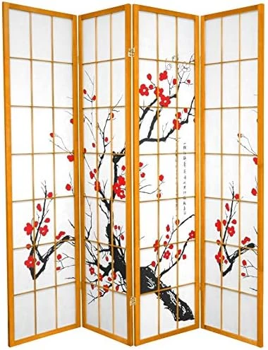 Al Furniture 6 Ft. Tall Flower Blossom Divider - Black - 6 Panels 2 Al Furniture 6 Ft. Tall Flower Blossom Divider - Black - 6 Panels - Image 2