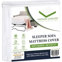 Hudson Comfort Sleeper Sofa Bed Cover, Waterproof On Top, Microfiber Comfortable Fabric, Sofa Mattress Fitted Sheet (Sofa Queen 60x72)