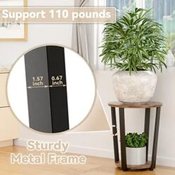 EKNITEY Wood Round End Table - 19.7" Dia. Side Table With Storage Small Table With Sturdy Metal Frame For Living Room Bedroom Couch Snack And Sofa 2-Tier 10 EKNITEY Wood Round End Table - 19.7" Dia. Side Table With Storage Small Table With Sturdy Metal Frame For Living Room Bedroom Couch Snack And Sofa 2-Tier -Best Furniture Store 51ZEDm0S7BL