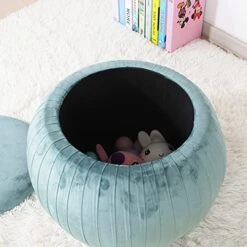 AFBKSS&BB Kids Sofa Stool, Sotorage Round Kids Ottoman Children Couch Living Room Shoes Jar Stool -Best Furniture Store 51Zvl62RcpS