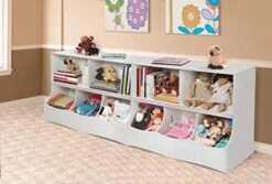 Badger Basket Multi-Bin Storage Organization 2 Shelf And 3 Bin Cubby Unit - Fresh White (98856W) 9 Badger Basket Multi-Bin Storage Organization 2 Shelf And 3 Bin Cubby Unit - Fresh White (98856W) -Best Furniture Store 51a8MU6hfaL