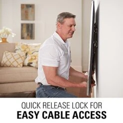 SANUS TV Wall Mount - Universal Low Profile Fixed TV Mount Bracket For 40" - 80" Flat Screen TVs - Features Slim 1” Profile, 3 Step Easy Install - UL Certified- Hardware Included - OLL15-B1 -Best Furniture Store 51aKfX5d7nL