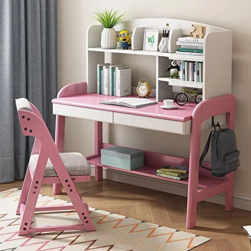 GYQWJPC Study Table Wood Desk Can Be Raised Lowered Computer Desk Primary And Secondary School Students Home Study Desk Writing Desk With Bookshelf Children's Desk (Size : 120cm) 3 GYQWJPC Study Table Wood Desk Can Be Raised Lowered Computer Desk Primary And Secondary School Students Home Study Desk Writing Desk With Bookshelf Children's Desk (Size : 120cm) - Image 3