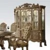 ACME Dresden Hutch & Buffet - - Gold Patina & Bone