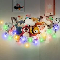 FUNCYboo Stuffed Animal Storage Hammock With LED Light-Large Suitable For Bedroom Hanging Stuffed Animal Hammock Storage -Best Furniture Store 51ahxjX3gLL. AC