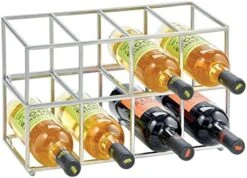 MDesign Stackable, Metal Geometric Free-Standing Water Bottle And Wine Rack Storage Organizer For Kitchen Countertops, Pantry, Fridge - Holds 8 Bottles - 2 Pack - Chrome 14 MDesign Stackable, Metal Geometric Free-Standing Water Bottle And Wine Rack Storage Organizer For Kitchen Countertops, Pantry, Fridge - Holds 8 Bottles - 2 Pack - Chrome -Best Furniture Store 51apMR6QiZL. AC