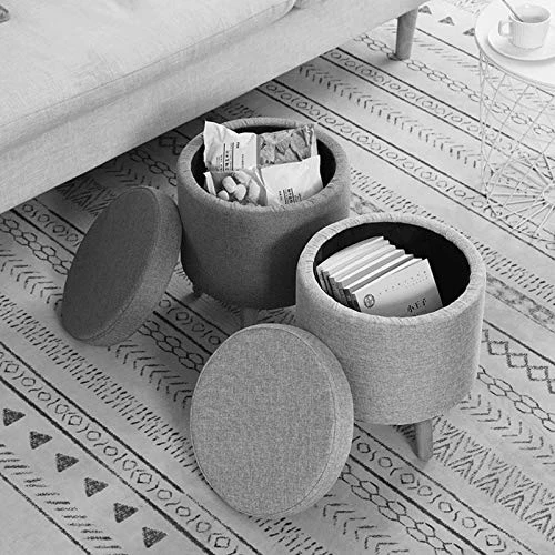 MFCHY Storage Stool Creative Household Low Stool Shoe Replacement Stool Simple Adult Sofa Stool Makeup Stool Storage Stool (Color : D) 2 MFCHY Storage Stool Creative Household Low Stool Shoe Replacement Stool Simple Adult Sofa Stool Makeup Stool Storage Stool (Color : D) - Image 2