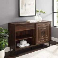 Walker Edison Mid-Century Modern Wood Kitchen Buffet Sideboard-Entryway Serving Storage Cabinet Doors-Dining Room Console, 52 Inch, Dark Walnut -Best Furniture Store 51bmI0PuBkL. AC