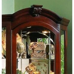 Beaumont Lane Corner Curio Cabinet In Medallion Cherry -Best Furniture Store 51cAEpjhH3L