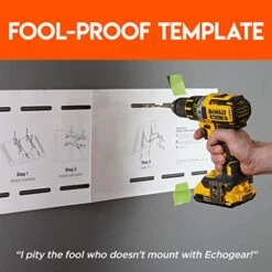 ECHOGEAR Wall Mount TV Bracket For TVs Up To 90" - Low Profile Design Tilts To Eliminate Glare - Includes Drilling Template & Can Be Leveled After Install - UL Listed For Safety -Best Furniture Store 51cRvN6LHNL