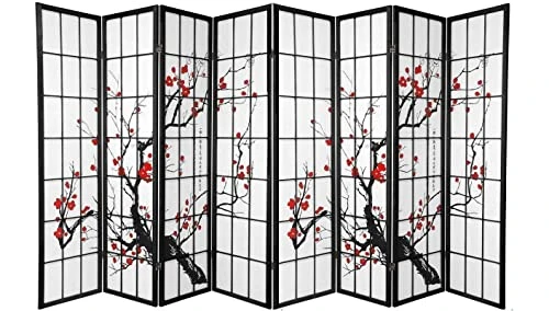 Creen 8 Panel Black Plum Blossom Design Room Divider (8-Panel) 1 Creen 8 Panel Black Plum Blossom Design Room Divider (8-Panel)