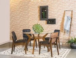 Coaster Furniture Paxton Mid Century Modern Wood Table Base Only Glass Top Sold Separately Nutmeg Brown 122180 -Best Furniture Store 51cth5U9NAL