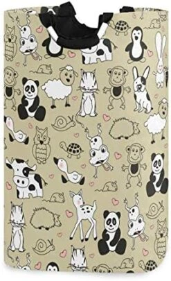 Kaariok Cute Pig Ballerina Tutu Unicorn Cartoon Star Purple Animal Laundry Hamper With Handles Waterproof Collapsible Storage Basket Large Dirty Clothes Bin For Laundry Room, 22.7 Inches -Best Furniture Store 51d482skXFL. AC