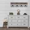 Baby Girls Modern Evolur Madison Double Dresser In Antique Grey Mist, Antique Grey Mist, 34.3x20.4x54 Inch Pack Of 1 US