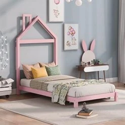 Lifeand Twin Size Wooden House Bed For Kids Teens,No Box Spring Required,Natural 24 Lifeand Twin Size Wooden House Bed For Kids Teens,No Box Spring Required,Natural -Best Furniture Store 51dk9Lp0ClL. AC