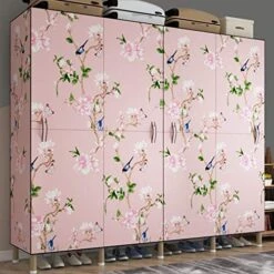 HMGGDD Simple Cloth Wardrobe Steel Pipe Thickened Reinforced Steel Frame Storage Hanging Wardrobe Home Oxford Cloth 5 HMGGDD Simple Cloth Wardrobe Steel Pipe Thickened Reinforced Steel Frame Storage Hanging Wardrobe Home Oxford Cloth -Best Furniture Store 51eORuKEk4L