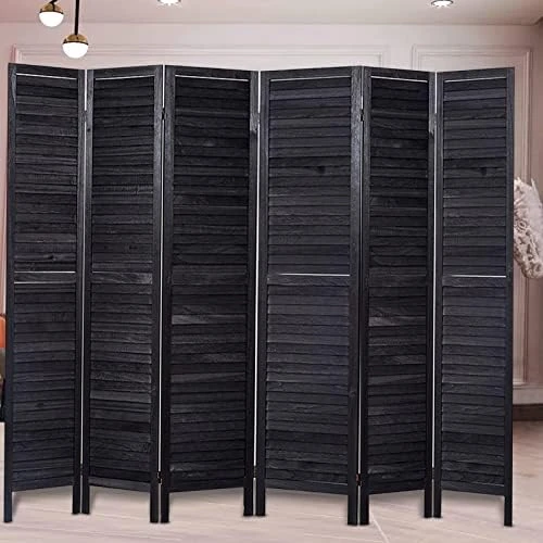 Room Divider 5.6 FT Tall Room Dividers And Folding Privacy Screens Wood Room Divider Wall Folding Screen, Room Divider Screen, 16" Wide Panel Brown, 8 Panel 15 Room Divider 5.6 FT Tall Room Dividers And Folding Privacy Screens Wood Room Divider Wall Folding Screen, Room Divider Screen, 16" Wide Panel Brown, 8 Panel - Image 15