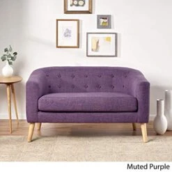 Christopher Knight Home Bridie Mid-Century Modern Loveseat, Muted Purple Fabric -Best Furniture Store 51eUVBRvDNL