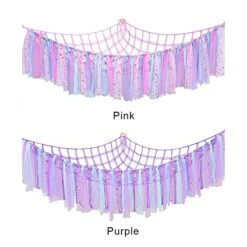 Stuffed Animal Storage With Colorful Tassels, Toy Hammock Stuffed Animal Storage Soft Cuddly Plush Corner Hanging Net With LED Light For Nursery Play Room Kids Bedroom(Purple) -Best Furniture Store 51eX8oMFyqL