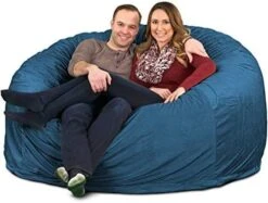 ULTIMATE SACK 6000 (6 Ft.) Bean Bag Chair Cover In Multiple Colors: Cover ONLY. (6000, Navy Suede) -Best Furniture Store 51ef1jgCIRL. AC
