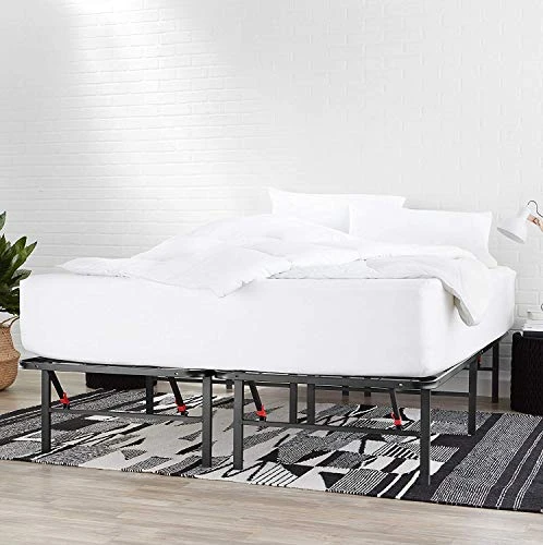 Foldable Metal Platform Bed Frame With Tool Free Setup,14 Inches High, Queen,Black 2 Foldable Metal Platform Bed Frame With Tool Free Setup,14 Inches High, Queen,Black - Image 2