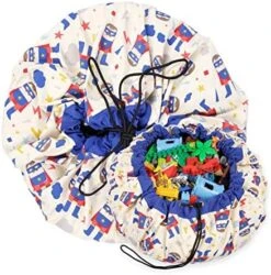 Play&Go Play & Go Drawstring Play Mat Storage Bag For Children - Kids Toy Storage Organizer - Drawstring Toy Bag - Large 55" Play Mat For Toddlers Toys And Bag For Storage - Cactus -Best Furniture Store 51fNiLTFGxL. AC