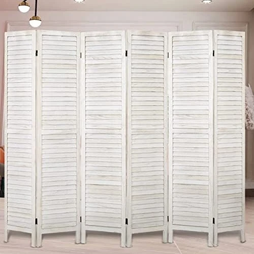 Room Divider 5.6 FT Tall Room Dividers And Folding Privacy Screens Wood Room Divider Wall Folding Screen, Room Divider Screen, 16" Wide Panel Brown, 8 Panel 14 Room Divider 5.6 FT Tall Room Dividers And Folding Privacy Screens Wood Room Divider Wall Folding Screen, Room Divider Screen, 16" Wide Panel Brown, 8 Panel - Image 14