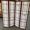 4 Panel Room Divider Coaster Oriental Floral - Cherry