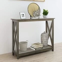 Rainbow Sophia Console Table Entryway Table Sofa Table, Modern Farmhouse Wood Console Table With 2-Tier Storage, 39 Inch, White Oak -Best Furniture Store 51gKSW89d4L. AC