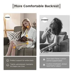 HONBAY Modular Sectional Sofa U Shaped Couch With Reversible Chaise Oversized Modular Sofa With Ottoman, Dark Grey -Best Furniture Store 51gUkzxX9FL