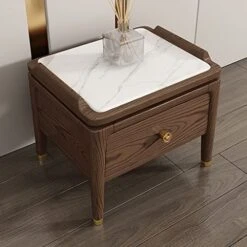 TOMYEUS Bedroom Nightstands Wood Bedside Table Storage Cabinet Modern Living Room Bedroom Bedside Shelf Height 18.50 Inches Beside Table For Living Room -Best Furniture Store 51gaOIrXUFL