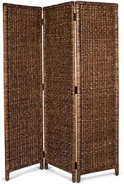 3 Panel Seagrass Room Divider - Brown Wash - Folding Sections - Partition Screen - Hand Woven Abaca - Home Decor -Best Furniture Store 51gdpuFvlHL. AC