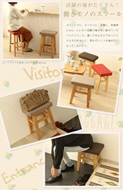 AZUMAYA Compact Stool 17.7 Inches Seat Height Brown CL-785CBR Home Furniture 16 AZUMAYA Compact Stool 17.7 Inches Seat Height Brown CL-785CBR Home Furniture -Best Furniture Store 51gqigiISsL