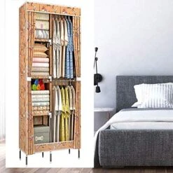 N/A Fashion Oxford Cloth Cabinet 4-Layer Simple Combination Wardrobe Dormitory Bedroom Convenient Storage Cabinet Home Furniture -Best Furniture Store 51h3gW6akuL