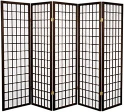 Al Furniture 5 Ft. Tall Window Pane Shoji Screen - White - 4 Panels -Best Furniture Store 51h6KLcfFkL. AC