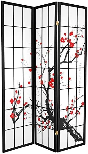 Al Furniture 6 Ft. Tall Flower Blossom Divider - Black - 6 Panels 11 Al Furniture 6 Ft. Tall Flower Blossom Divider - Black - 6 Panels - Image 11