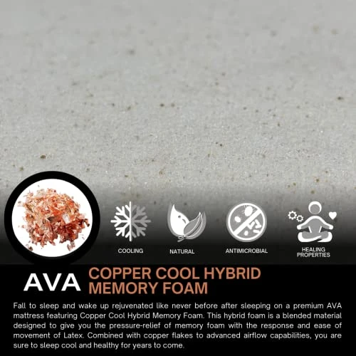 Twin Mattress 12 Inch | 100% Fiberglass-Free | Hybrid Foam QuadCoil System With Edge Support | Cooling Copper Bead Memory Foam Ventilated Top Layer | 100% USA Made | Twin Mattress In A Box 4 Twin Mattress 12 Inch | 100% Fiberglass-Free | Hybrid Foam QuadCoil System With Edge Support | Cooling Copper Bead Memory Foam Ventilated Top Layer | 100% USA Made | Twin Mattress In A Box - Image 4