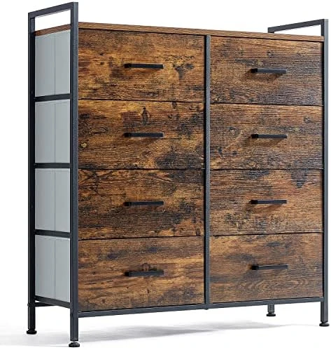 Dresser With 8 Drawers, Wood Top Dresser For Bedroom, Large Capacity Dressers Organizer Chest Of Drawers For Hallway, Nursery, Entryway, Closets 9 Dresser With 8 Drawers, Wood Top Dresser For Bedroom, Large Capacity Dressers Organizer Chest Of Drawers For Hallway, Nursery, Entryway, Closets - Image 9