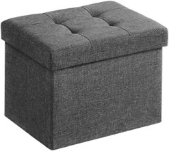 SONGMICS Ottoman Storage Bench, 21 Gal. Folding Chest With Breathable Linen-Look Fabric, Holds 660 Lb, For Entryway, Living Room, Bedroom, Light Gray ULSF001G02 15 SONGMICS Ottoman Storage Bench, 21 Gal. Folding Chest With Breathable Linen-Look Fabric, Holds 660 Lb, For Entryway, Living Room, Bedroom, Light Gray ULSF001G02 -Best Furniture Store 51hrUiZg1xL. AC
