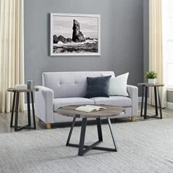 Walker Edison Anastiasia Urban Industrial Metal Wrap Entry Table, 46 Inch, Dark Walnut -Best Furniture Store 51hvPGCZ0PL. AC