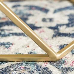 Walker Edison Modern Contemporary Gold Accent Round Living Room Glass Coffee Table, Set Of 2 -Best Furniture Store 51i0tMsTKOL