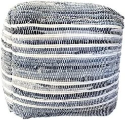 NOORI Home - 100% Handmade And Handcrafted Callum Square Beanie Pouf Ottoman Footrest - Beige - 18x18x18 - Livingroom, Bedroom, Nursery, Kids Room, Play Room -Best Furniture Store 51iBHgboX3L. AC