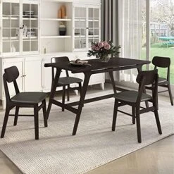 GLANZEND Multipurpose Set With 3 Upholstered Stools, Easy To Assemble, Table Weight Capacity 350 LBS, For Living, Guest Room, Home Bar, Kitchen, Gray -Best Furniture Store 51iJ9TI6kUL. AC
